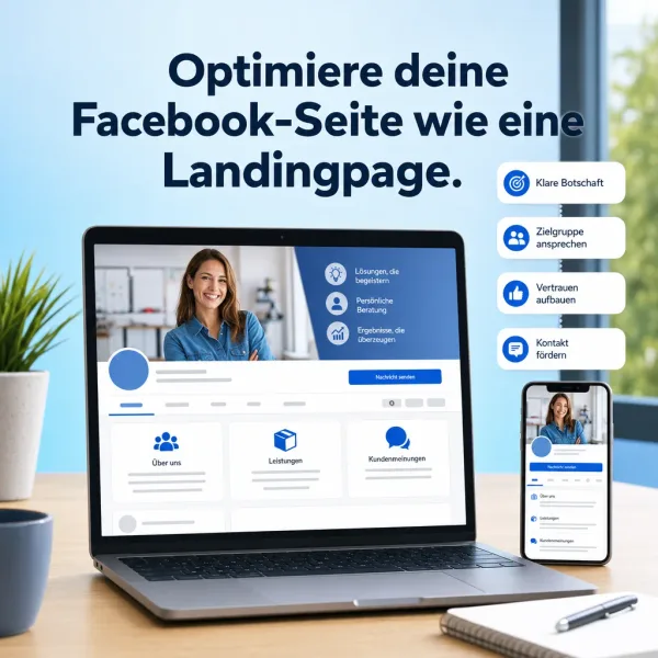 facebook kunden gewinnen vertriebskanal h2 2 Optimiere deine Facebook-Seite wie eine Landingpage