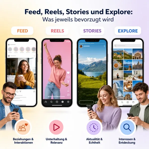 instagram algorithmus reichweite instagram deutschland h2 2 Feed, Reels, Stories und Explore: Was jeweils bevorzugt wird