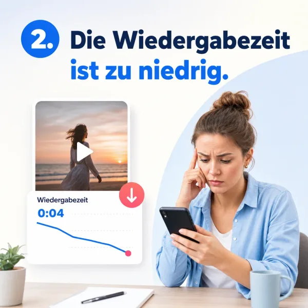 instagram reels keine aufrufe gruende h2 2 2. Die Wiedergabezeit ist zu niedrig