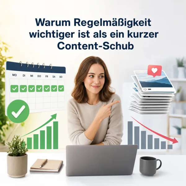Warum Regelmäßigkeit wichtiger ist als ein kurzer Content-Schub