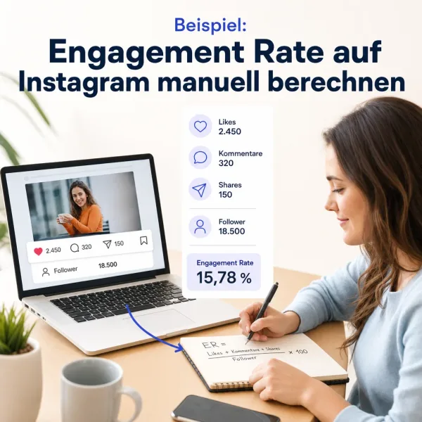 Beispiel: Engagement Rate auf Instagram manuell berechnen