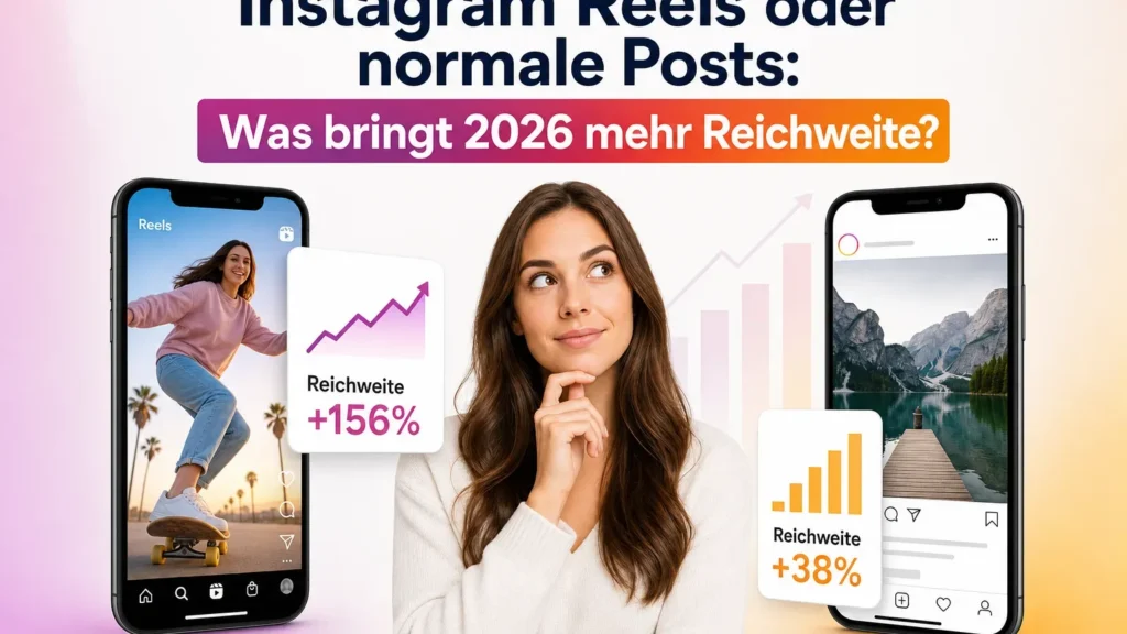 Instagram Reels oder normale Posts: Was bringt 2026 mehr Reichweite?