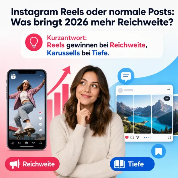 Kurzantwort: Reels gewinnen bei Reichweite, Karussells bei Tiefe